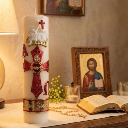 Cirio Pascual Devocional (Tamaño Grande - Virgen de Guadalupe)