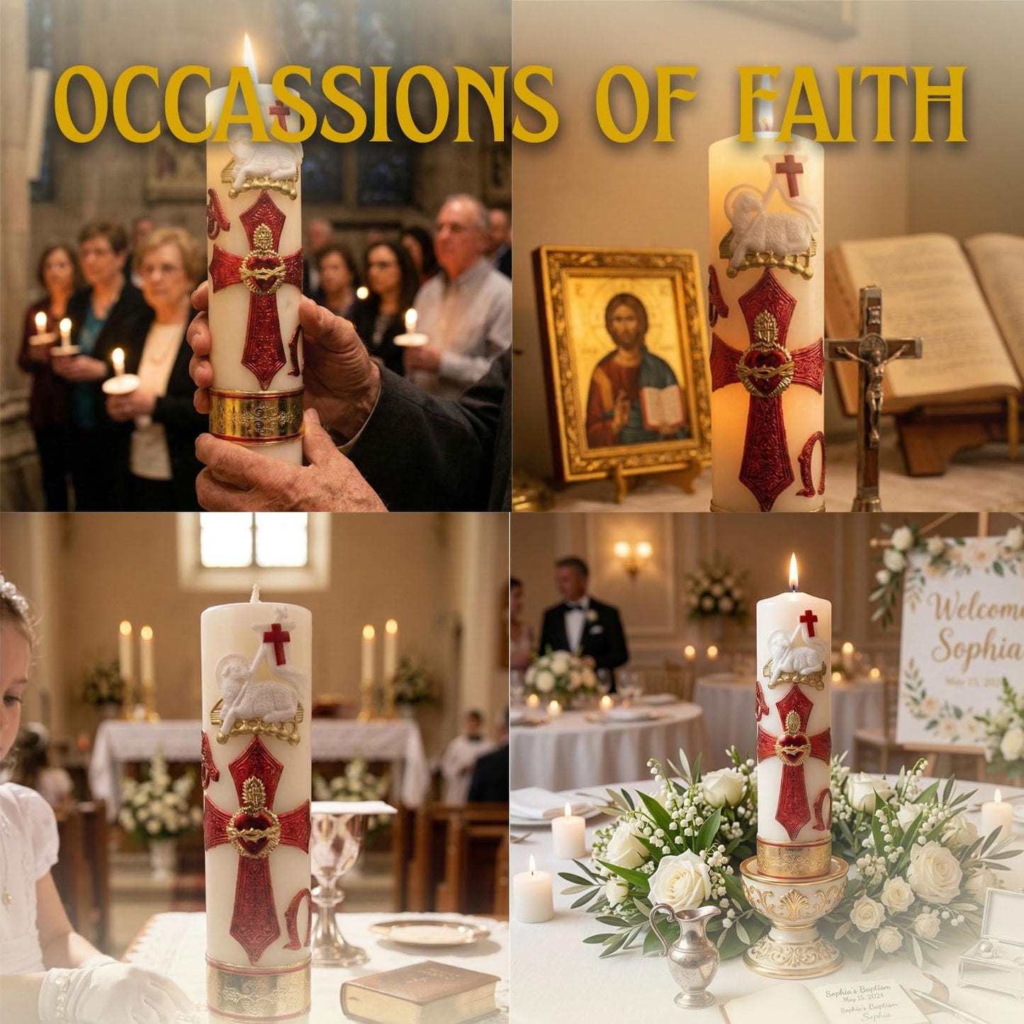 Cirio Pascual Devocional (Tamaño Grande - Virgen de Guadalupe)